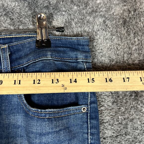 Levis 721 High Rise Skinny Jeans Womens 30 Blue Distressed Denim Ankle Slim Fit - Picture 6 of 10